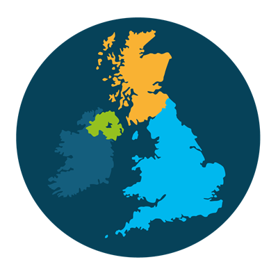 Illustration of UK map